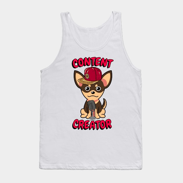 Cute small dog is a content creator Tank Top by Pet Station